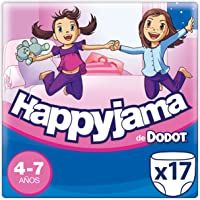 Los mejores  - Dodot Happyjama Pañales niña- 4 a 7 años- 17 uds